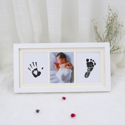Ink Hand Foot Print Photo Frame Baby DIY Handprint Footprint Picture Frame Newborn Memorial Growing Souvenir Items Paw Print Pad