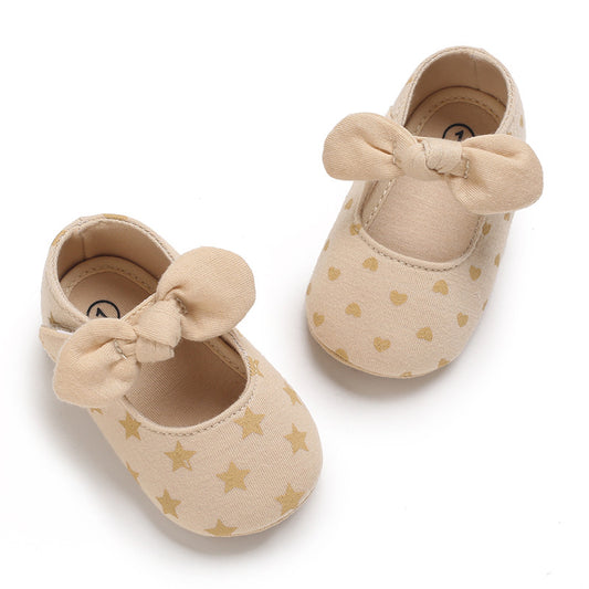 Spring And Autumn Models 0-1 Year Old Baby Toddler Shoes Soft Bottom Baby Shoes Soft Rubber Bottom Breathable Princess Shoes