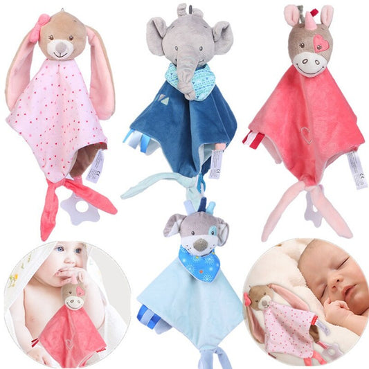 Baby Plush Stuffed Toys Cartoon Bear Bunny Soothe Appease Towel Appease Doll For Newborn Soft Comforting Towel Sleeping Toy Gift AM ESSENTIALS