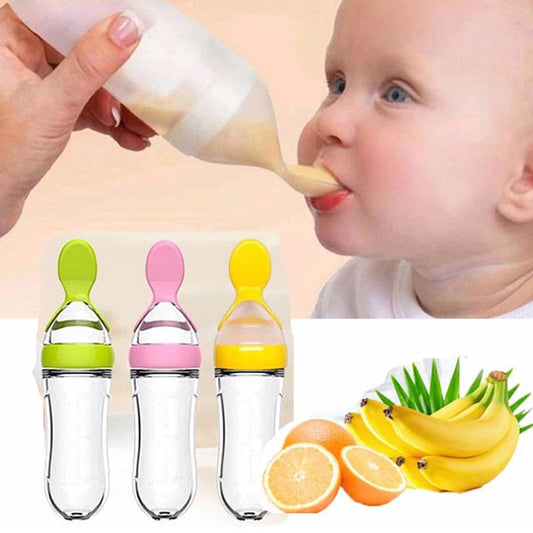 Baby Spoon Bottle Feeder Dropper Silicone Spoons for Feeding Medicine Kids Toddler Cutlery Utensils Children Accessories Newborn AM ESSENTIALS