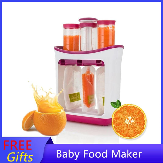 New Baby Feeding Product Newborn Food Maker Portable Toddler Infantino Squeeze Pouches babycook Fruit Juice Station For 0-6 Ages AM ESSENTIALS